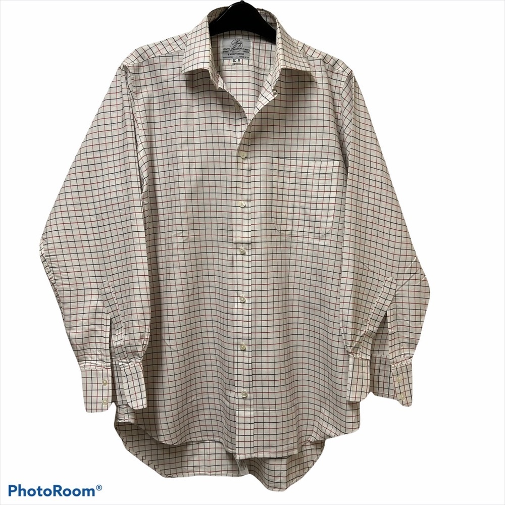 Harvie & Hudson Red & Blue Check Button Down Shirt